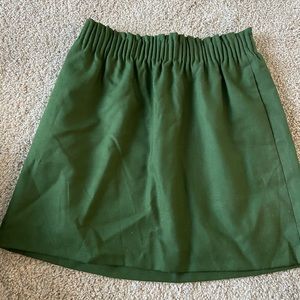 JCREW green work skirt